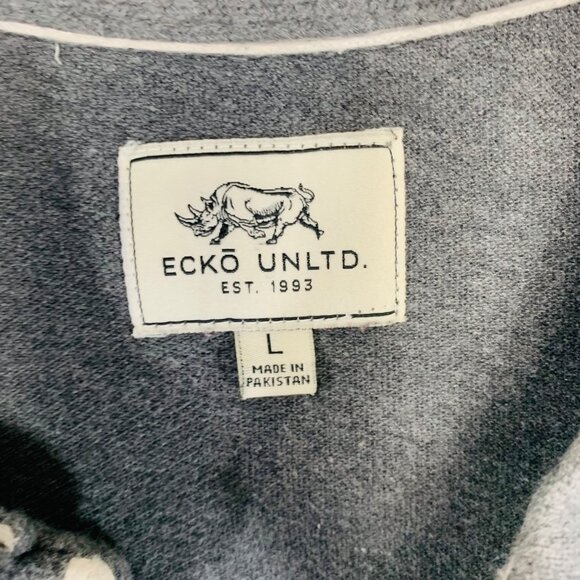 Ecko Unltd Mens Pique Rugby Polo Shirt Size L Short Sleeve Rhino - Picture 5 of 7